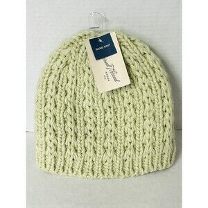 Universal Thread Women's Hand Knit Beanie Hat Lined Winter Hat - Green